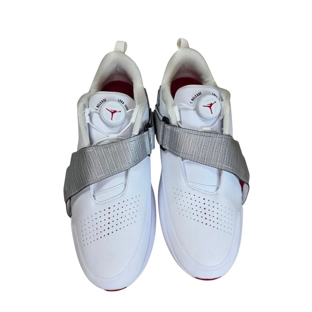 Jordan Air Rev Golf Shoes White Metallic Silver Men's 10 FV6338-100